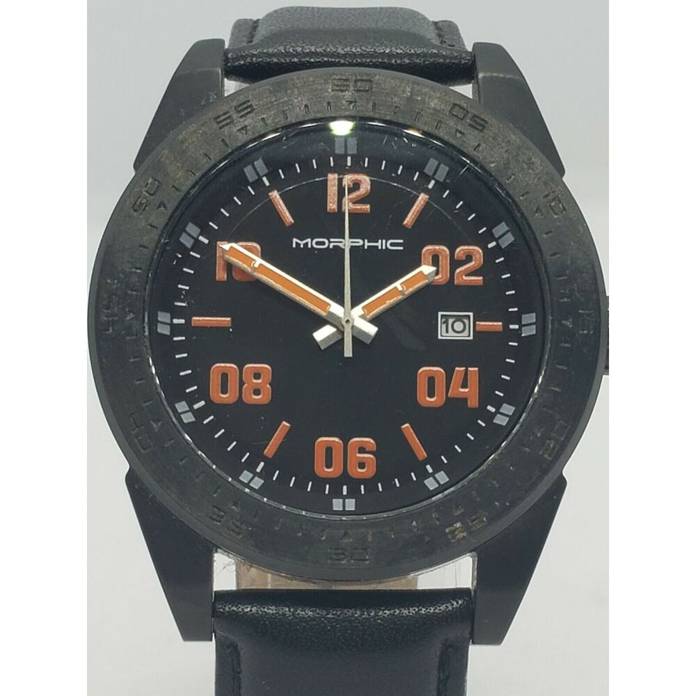 Morphic Black & Orange Men's Watch